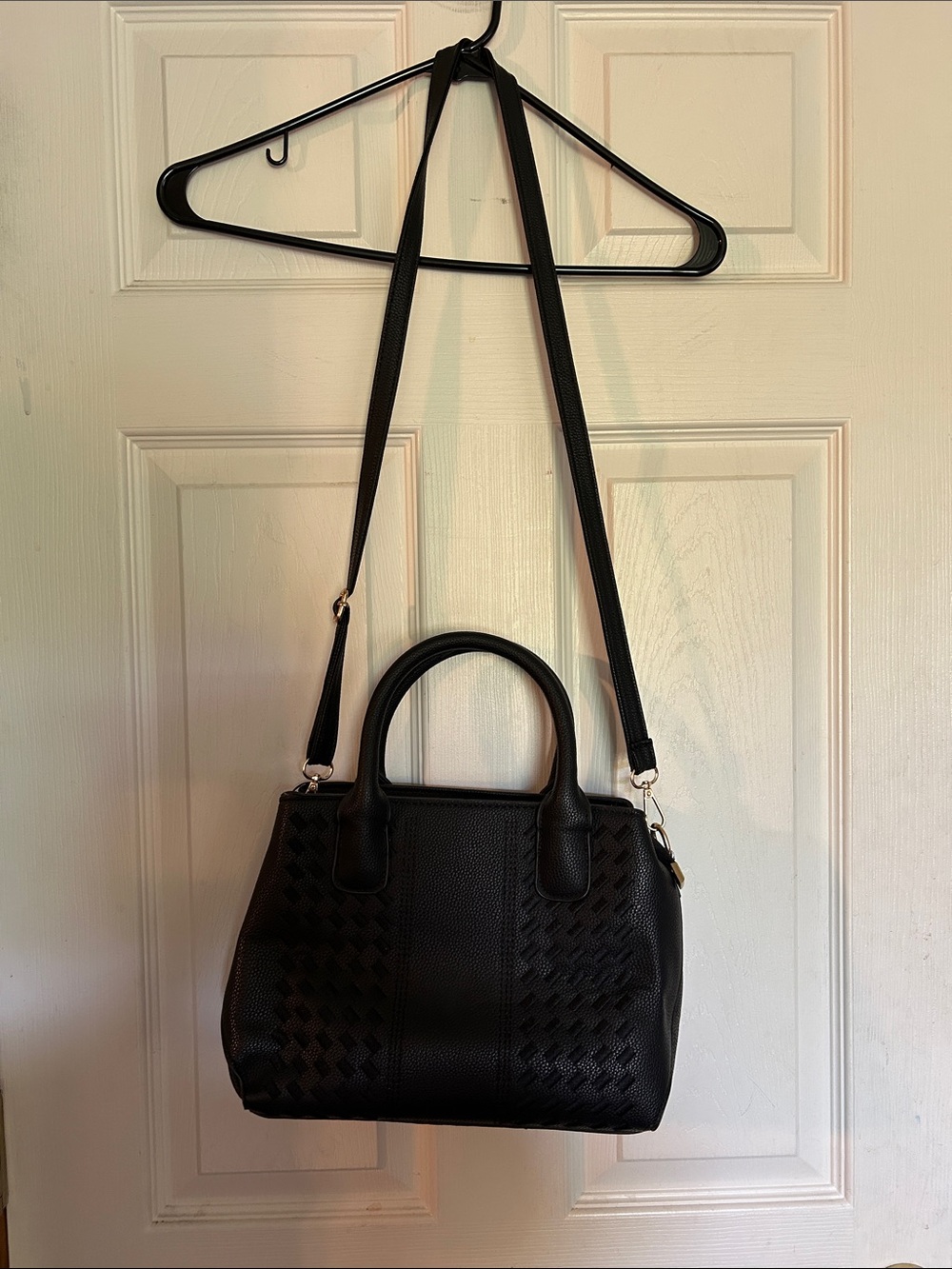 Black Women’s Woven Crossbody or Top handle Handbag